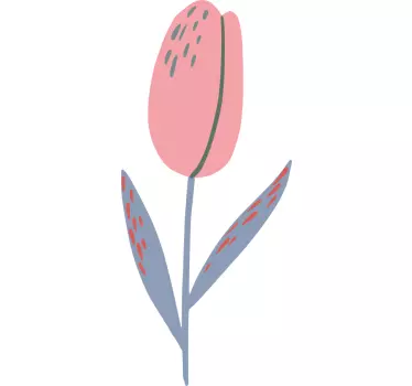 Laptop sticker elegant tulip illustration - TenStickers