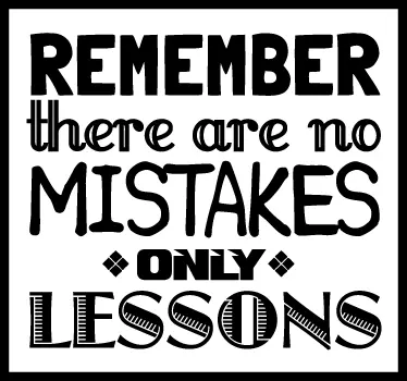 No Mistakes Wall Sticker - TenStickers
