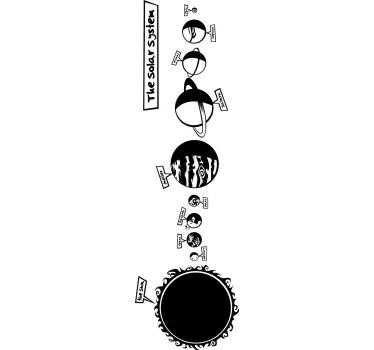 Kids monocolor solar system space wall sticker - TenStickers