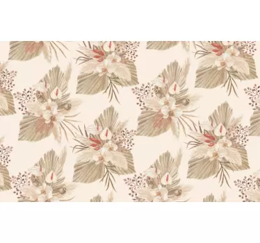 Dried flower with pampas grass decals for furniture - TenStickers