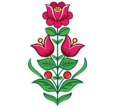 Polish flowers with grid  bike Decal - TenStickers