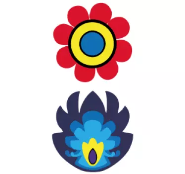Bike sticker with floral and petal designs - TenStickers