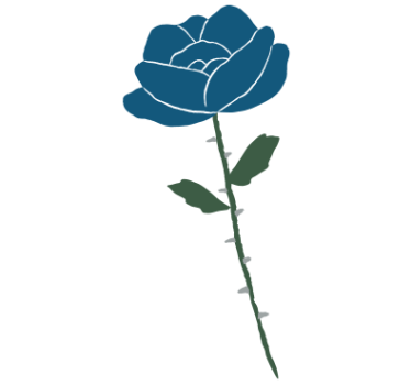 Bike sticker delicate blue rose - TenStickers