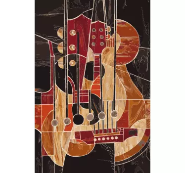 Music sticker colorful guitar blend - TenStickers