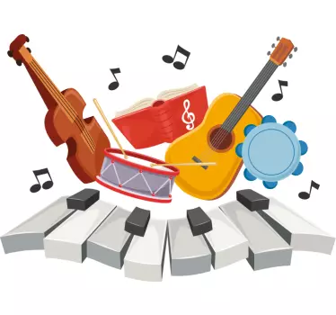 Musical instruments design Kids Bedroom Wall Sticker - TenStickers