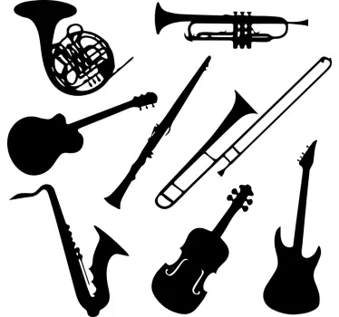 Music sticker musical instrument set - TenStickers