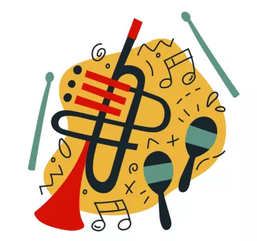 Music sticker musical instruments collection - TenStickers