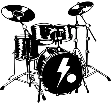 Music sticker drum set design - TenStickers