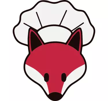 Laptop sticker chef fox face - TenStickers