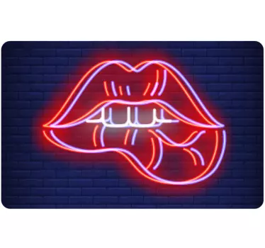 Laptop skin neon lip graphic - TenStickers