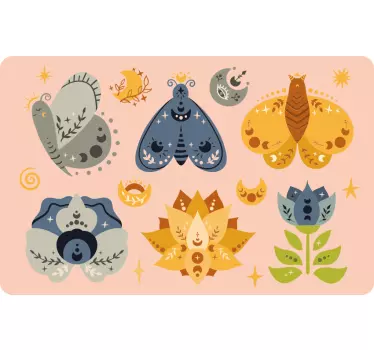 Laptop skin colorful insect collection - TenStickers