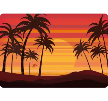 Laptop skin tropical evening landscape - TenStickers