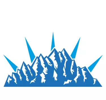 Laptop skin mountain peak illustration - TenStickers