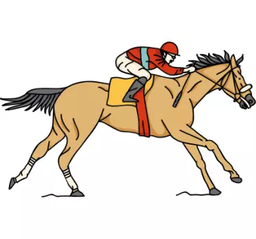 Football sticker horse racing scene - TenStickers