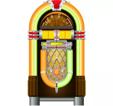 Jukebox Vintage Wall Sticker - TenStickers