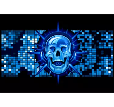 Skeleton laptop sticker - TenStickers