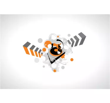 Dj tableboard laptop sticker - TenStickers