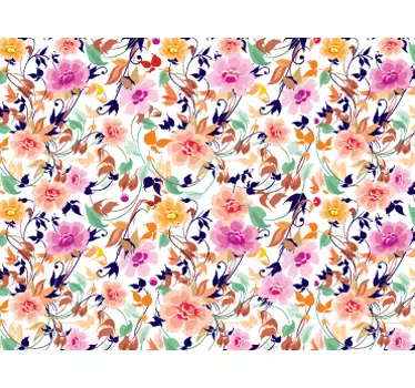 Floral Pattern Laptop Sticker - TenStickers