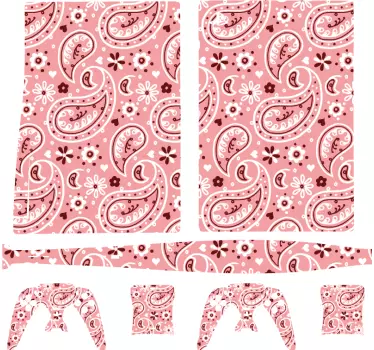 Cute pink patterns Playstation decal - TenStickers