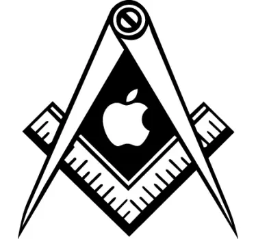 Masonic Square and Compasses MacBook Sticker - TenStickers