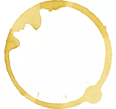Coffee Stain MacBook Sticker - TenStickers