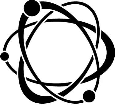 Atoms & Electrons Laptop Sticker - TenStickers