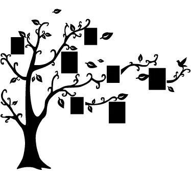 Family Tree Silhouette Sticker - TenStickers