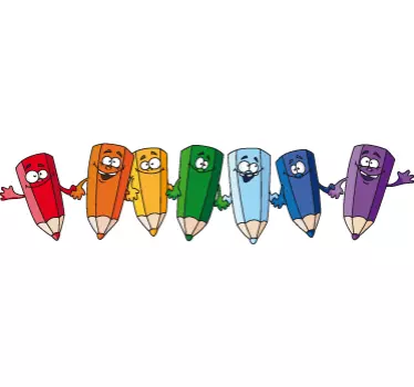 Pencil Friends Sticker - TenStickers