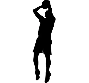 Silhouette Basketball shoot - TenStickers