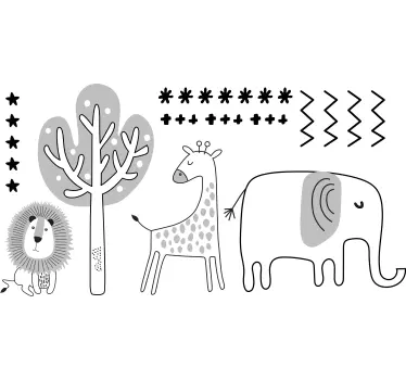 Wall sticker for kids cute animal nursery - TenStickers