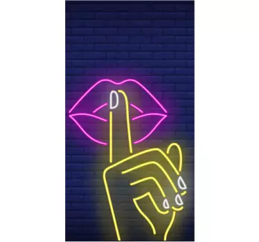 Iphone sticker lips and finger design - TenStickers
