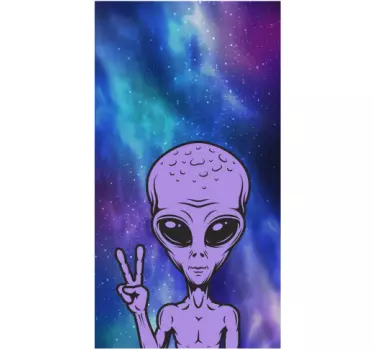 Iphone sticker alien cosmic design - TenStickers
