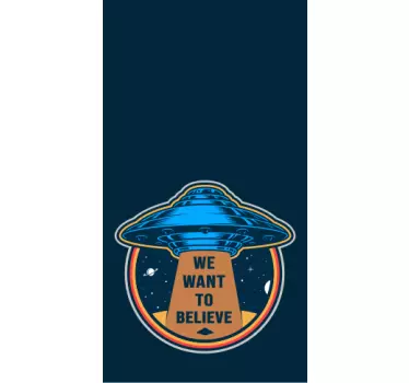 Iphone sticker ufo belief sticker - TenStickers