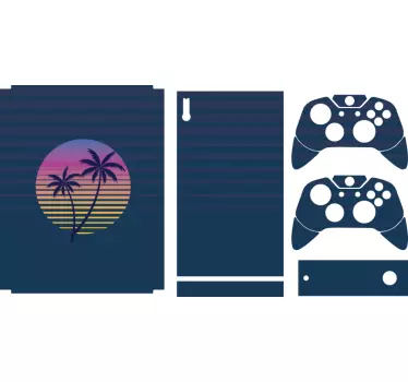 Xbox wrap tropical twilight landscape - TenStickers