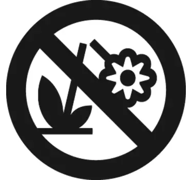 No Picking Flowers Sign Sticker - TenStickers