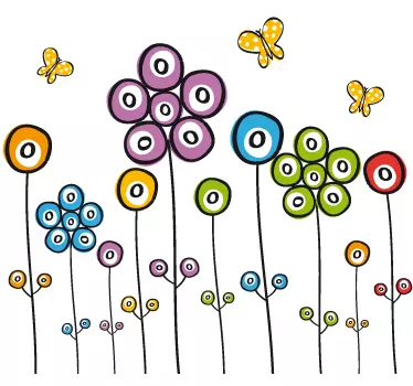 Field of Flowers Sticker - TenStickers