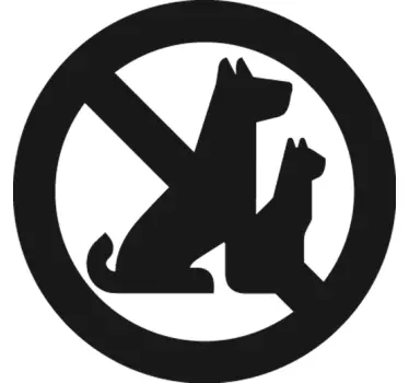 No Animals Allowed Window Sticker - TenStickers
