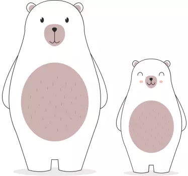 Wall sticker for kids cute bear family - TenStickers