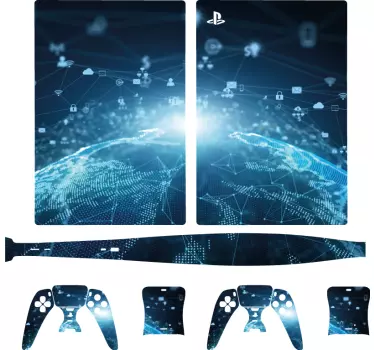 Digital World Connection PS5 skin - TenStickers
