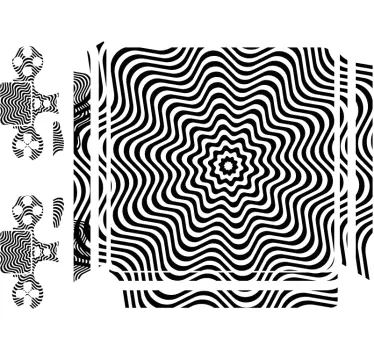 Psychedelic optimal illusion Playstation 4 decal - TenStickers