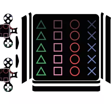 Fading PS buttons Playstation 5 stickers - TenStickers