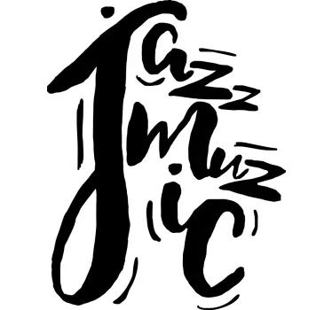 Music sticker jazz typography - TenStickers