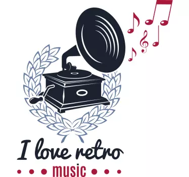 Music sticker retro music player - TenStickers
