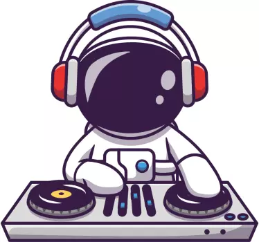 Dj astronaut  Wall decals for teenagers room - TenStickers