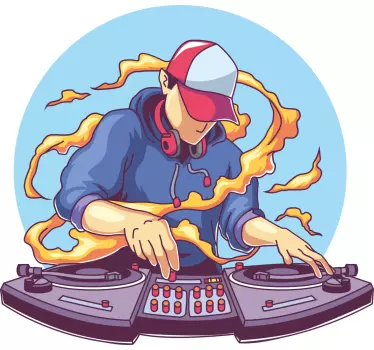 Cool dj music Wall decals for teenagers room - TenStickers