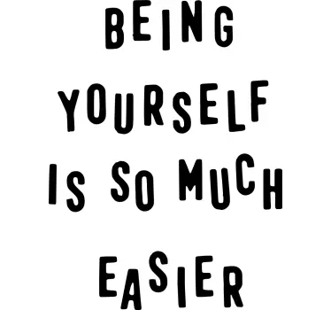 Self acceptance quote sticker - TenStickers