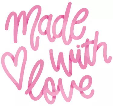 Quote sticker made with affection - TenStickers