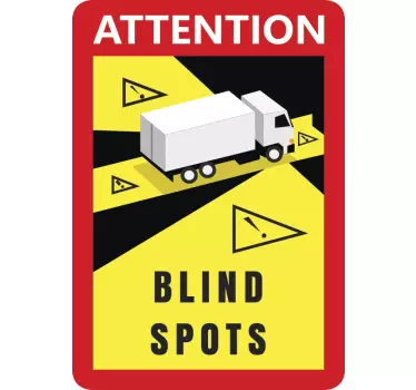 Attention blind spots in English sign sticker - TenStickers