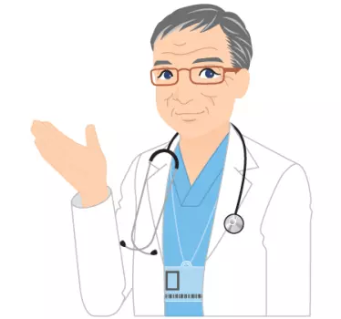 Friendly Doctor Illustration health and beauty sticker - TenStickers