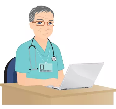 Health and beauty sticker healthcare professional art - TenStickers
